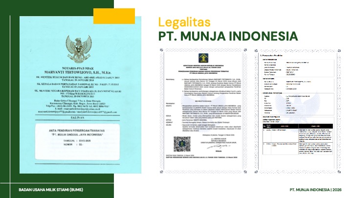 legalitas pt munja indonesia